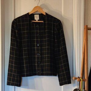 Clifford Wills button-down wool business jacket